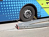 Guided busway wheel mechanism