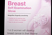 Breast self-examination glove