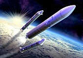 Ariane 5 launch of Envisat,artwork