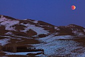 Lunar eclipse over Iran