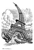 Eiffel Tower,conceptual artwork