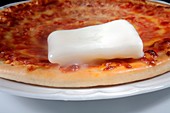 Fat content in pizza,conceptual image