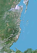 Belize,satellite image