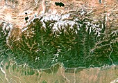 Bhutan,satellite image