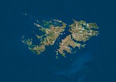 Falkland Islands,satellite image