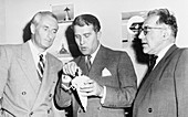 Von Braun discussing spacesuit,1954