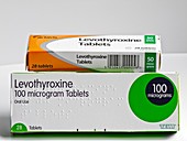 Levothyroxine tablets in packaging