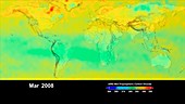Global carbon dioxide levels,2008