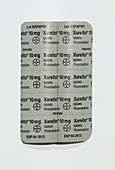 Bubble pack of xarelto tablets