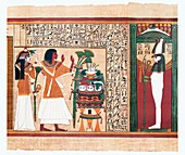 Ani,his wife and Osiris