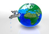 Global water shortage,conceptual artwork