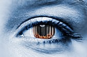 Biometric eye scan,conceptual image