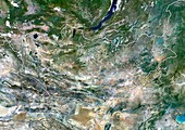 Mongolia,satellite image