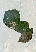 Paraguay,satellite image