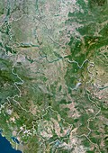 Serbia,satellite image