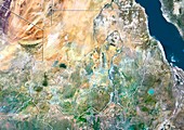 Sudan,satellite image