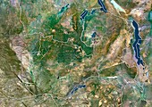 Zambia,satellite image