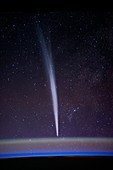Comet Lovejoy from the ISS