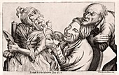 Dentistry caricature,18th century