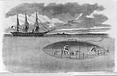 American Civil War submarine,artwork