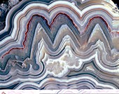 Polished 'crazy lace' agate