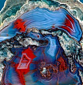 Agate lava geode