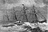 Steamer Oneida in the Altlantic,1868