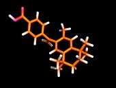 Bexarotene chemotherapy drug molecule