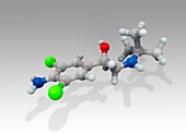 Clenbuterol bronchodilator drug molecule