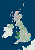 Wales,United Kingdom,satellite image