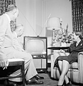 Watching television,1950s