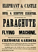 Parachute exhibition poster,1854