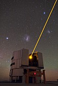 Very Large Telescope at night