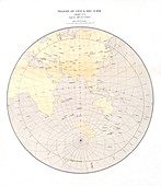 1874 Transit of Venus chart,egress 1