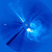 Giant solar flare,satellite image