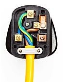 UK 3-pin electrical plug,no fuse