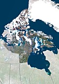 Nunavut,Canada,satellite image