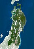 Tohoku,Japan,satellite image