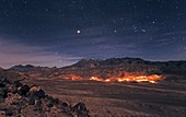 Mars over Taftan volcano,Iran