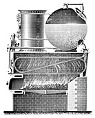 Solignac mixed boiler system,1897