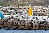 Concrete block breakwater in South Africa