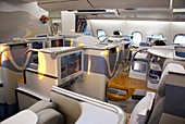Business class seating on Airbus A380