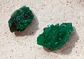 Rough emeralds