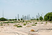 Dubai skyline and desert