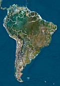 South America,satellite image