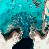 Tidal lake,Qatar,satellite image