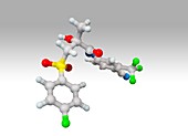 Bicalutamide drug,molecular model