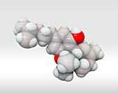 Tetrahydrocannabinol,molecular model