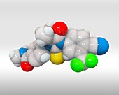 Enzalutamide drug,molecular model