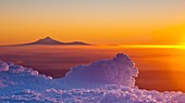 Mount Ruapehu at sunset,New Zealand